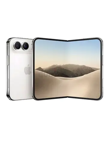 Apple Foldable iPhone (Flip/Fold) - White, Dual Cameras, Large Foldable Display