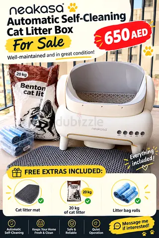 Neakasa Automatic Litter Box – 20KG Cat Litter + Litter Mat + Litter Bag Rolls FREE!