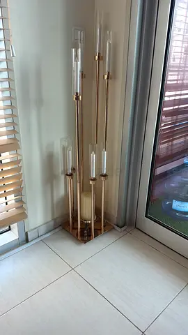 Modern Brass Multi-Tube Floor Lamp — Good Condition