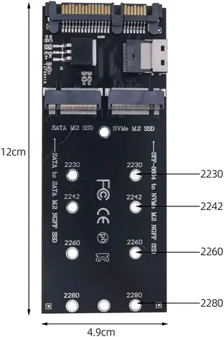 SATA M.2 Solid State SSD to SATA NVMe protocol hard disk to SFF-8654 adapter card 2280 expansion car