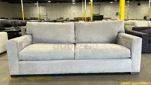 Crate and Barrel Axis gray 3 seater sofa for sale