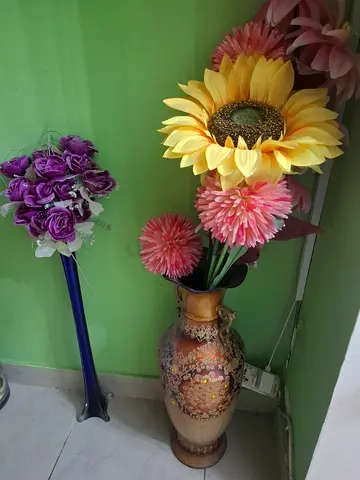 Artificial Flowers with Floor Vases – Large Decor Set