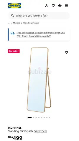 IKEA IKORNNERS Standing mirrors (52x167 cm)