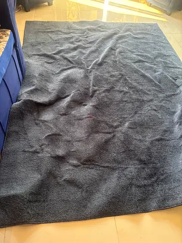 Dark Grey Plain Area Rug - Good Used Condition