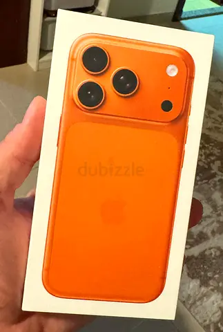 Brand new sealed Apple iPhone (orange) in box — unopened