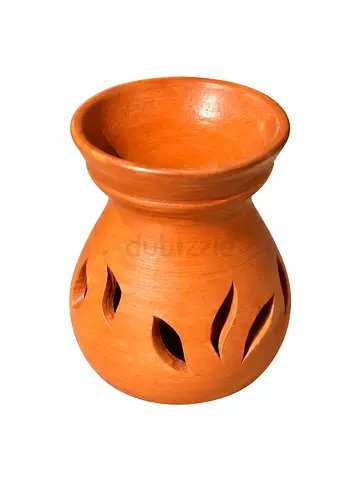 Terracotta Tea light candle holder with top for incense and oil