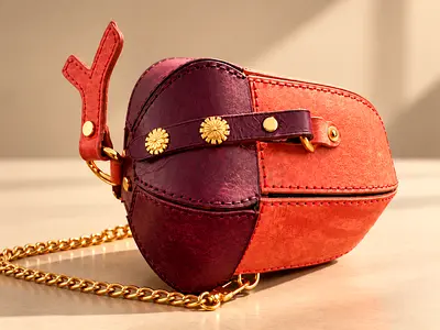 Fully Handmade/Hand stitched Acorn-Shaped Leather Crossbody Bag – Unique Design