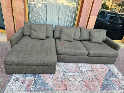 Perfect Condition Crate&Barrel Lounge Deep feather filled L Shape Sofa