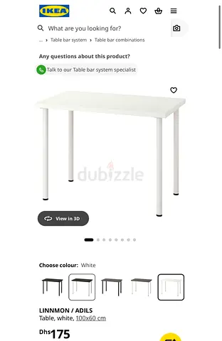 IKEA LINNMON Table (100x60x74 cm)