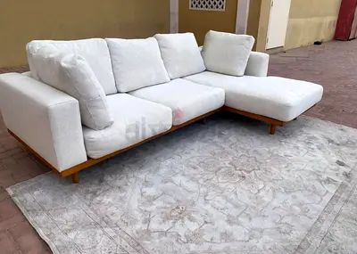 Comfortable West Elm Newport L Shape Sofa Beige