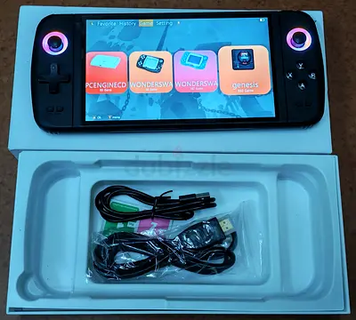 Brand new game console. Big screen