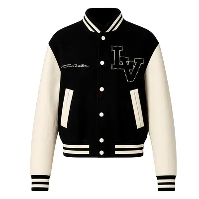Louis Vuitton Leather Signature Varsity Jacket