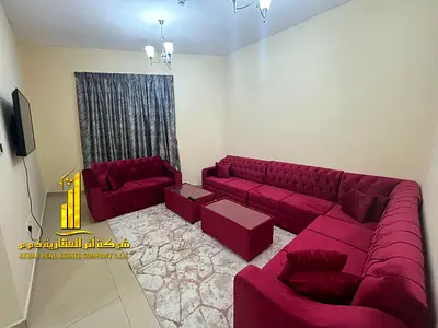✨ أفخم شقة بمساحة كبيرة غرفة وصالة للإيجار الشهري في الراشدية 3 مقابل حديقة السيدات وبالقرب من كورنيش عجمان✨  غرفة وصالة مفروش بالكامل بمساحة واسعة وت