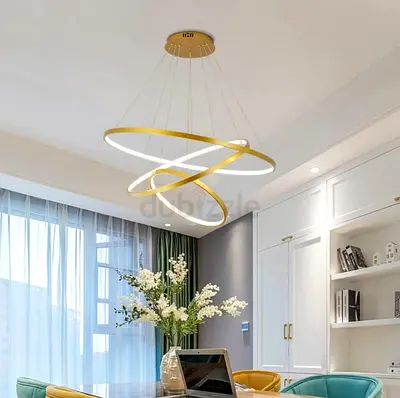 Modern Gold LED Spiral Pendant Light - Stylish Ceiling Chandelier big size 80.60.40 RIMOT control di