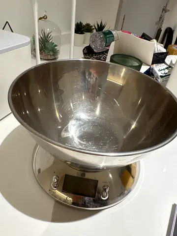Stainless Steel Digital Kitchen Scale with Large Removable Bowl