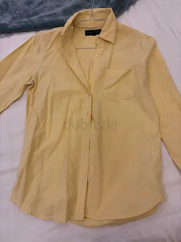 Light yellow long-sleeve button-up shirt - casual shirt, good condition