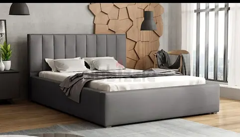 Brand new king size Grey bed with mattress this luxury bed anyone interested please contact me