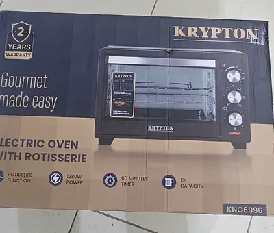 Krypton 19L Electric Oven with Rotisserie (KNO6096) - 1280W, 60min Timer