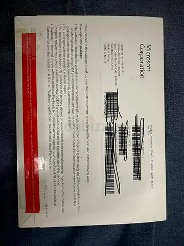Microsoft Windows 10 pro product key sticker / COA label