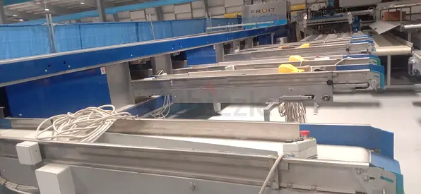 Set of industrial conveyor Belts with stainless steel steel frames -Used