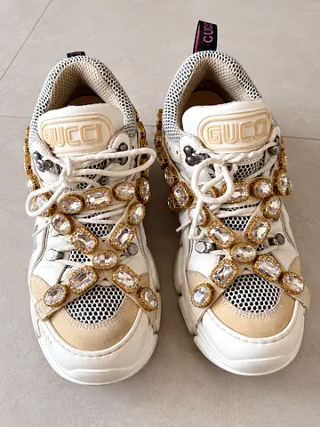 Authentic GUCCI Crystal Sneakers - Size 39,5