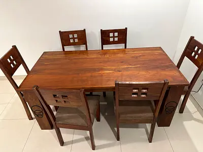 Wooden Dining Table 6 Seater