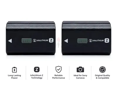 Pair of Sony InfoLithium NP-FZ100 Replacement Batteries (2-pack)