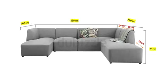 Large Olive Corner Sectional Sofa - + Dining table and chairs + Ikea Bed and mattress - Good conditi