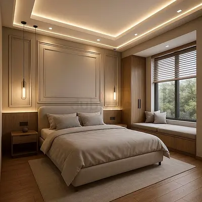 Simple modern elegant 160*200 queen size bed design