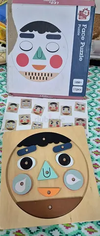 Wooden Face Puzzle - 11pcs Montessori Facial Features Toy
