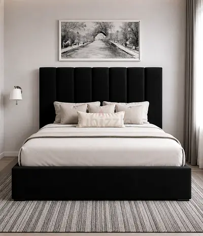 Black New twin size bed including mattress good quality twin bed