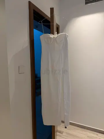 White full-length dress
