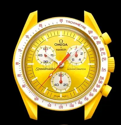 Yellow Omega x Swatch MoonSwatch mens and womens wrist watches all over UAE cash on delivery