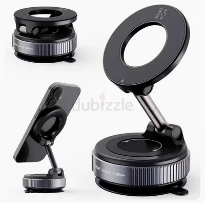 Universal magnetic phone holder for cars and home