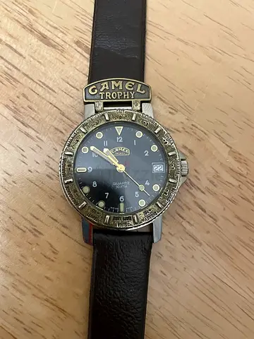 GMC Trophy Branded Men's Analog Watch with Leather Strap