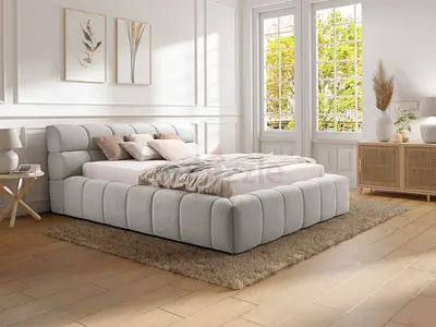 Brand New gray colour bubble puff bed 180*200 King size bed