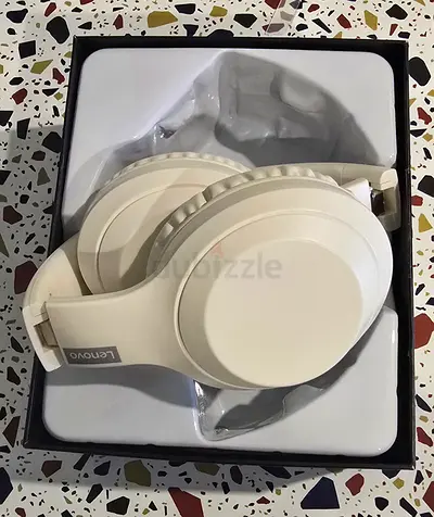 White Lenovo Foldable Over-Ear Headphones - Brand new