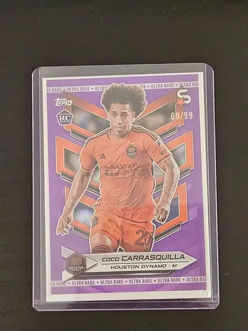 2024 Topps MLS Superstars Coco Carrasquilla RC #140 Ultra Rare Purple /99 09/99