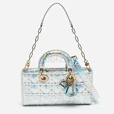 Authentic Silver Lady Dior Bag