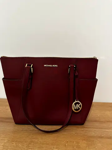 Michael Kors Burgundy Leather Tote Bag