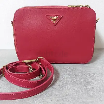Preloved Prada Saffiano Style Leather Crossbody Bag