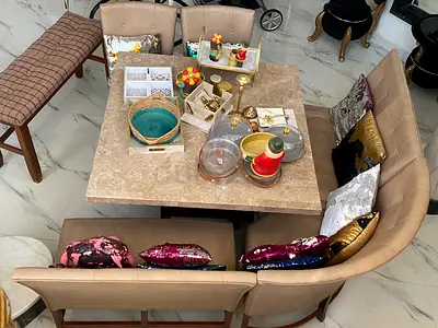 Large table with all it’s original chairs perfect condition