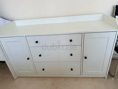 IKEA HAUGA White Sideboard - 140x84 cm, Good Condition