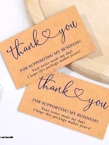 Set of Thank You Kraft Business Cards / Gift Tags