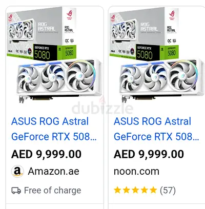 ASUS ROG-ASTRAL-RTX5080-016G-WHITE ( 16 GB) brand new