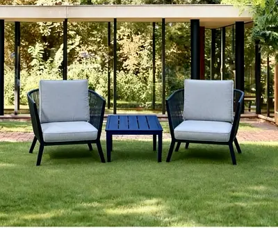 Beautiful Rope Design Garden Chairs n Table Bistro Set for Balcony or Garden