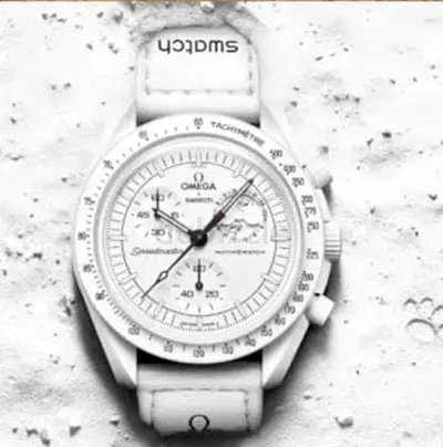 White Omega x Swatch MoonSwatch - White Chronograph Watch All over UAE COD 🚚
