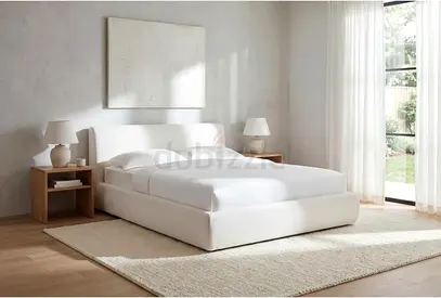 White velvet queen thick bed