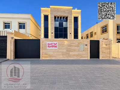 للبيع فيلا بعجمان المويهات 5 غرف ماستر مجلس وصالة وغرفة خدامة تمليك حر لجميع الجنسيات وأمكانية التمويل البنكي شامل صرف الصحي
