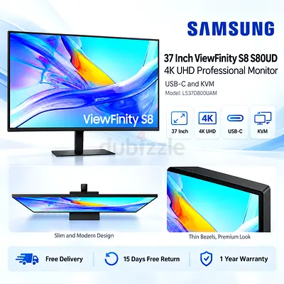 Samsung 37 inch S8 4k Uhd professional monitor